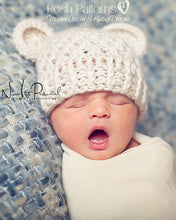 Load image into Gallery viewer, baby bear hat crochet pattern