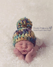 Load image into Gallery viewer, pom pom hat crochet pattern