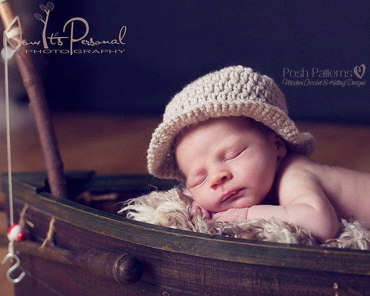 Crochet PATTERN Baby Fishing Hat Crochet Pattern – Posh Patterns