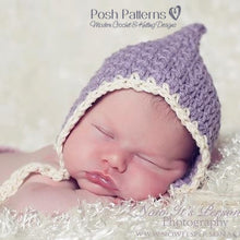 Load image into Gallery viewer, baby bonnet crochet pattern