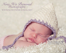 Load image into Gallery viewer, baby pixie hat crochet pattern