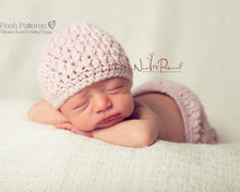 Load image into Gallery viewer, Crochet PATTERN - Cable Crochet Baby Pants Pattern and Hat Pattern