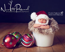 Load image into Gallery viewer, crochet pattern santa hat and beard