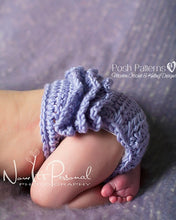 Load image into Gallery viewer, ruffle diaper cover crochet pattern
