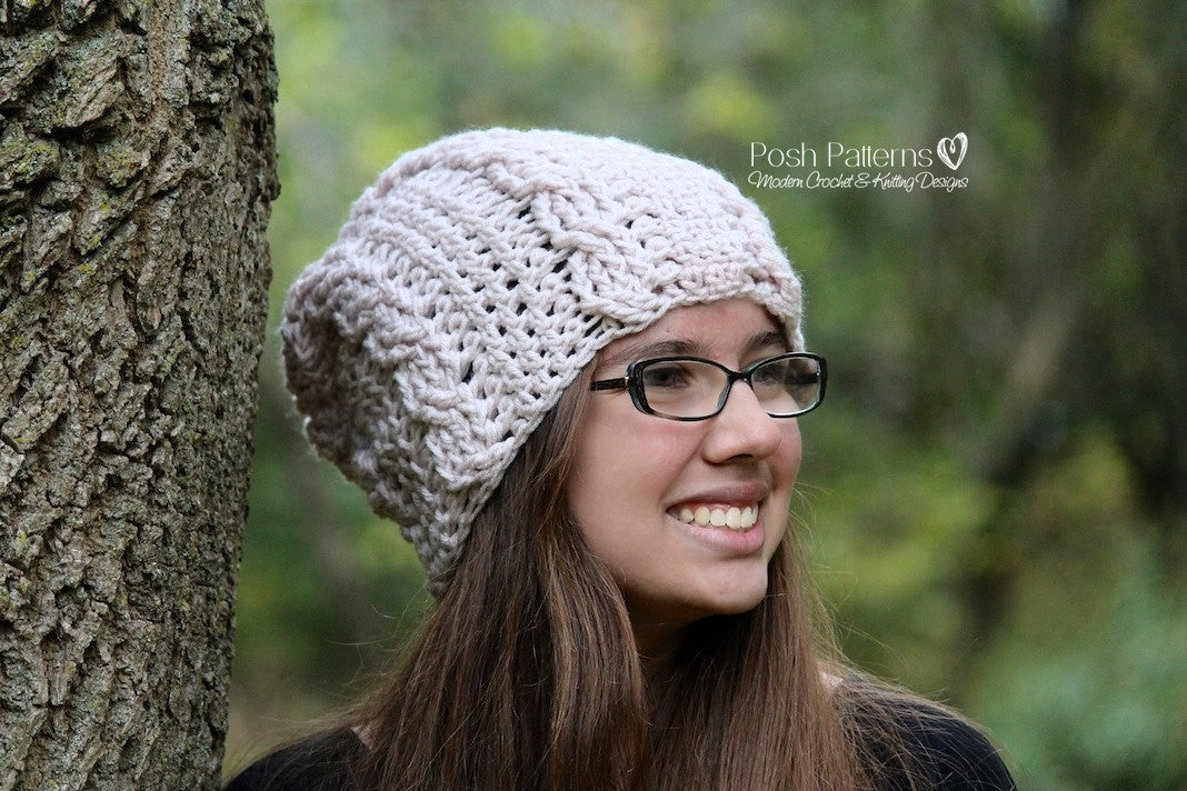 Crochet PATTERN - Crochet Cable Hat Pattern – Posh Patterns