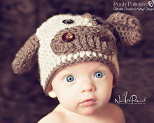 Load image into Gallery viewer, crochet cow hat