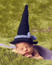 Load image into Gallery viewer, baby witch hat crochet pattern