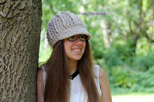 crochet pattern newsboy hat