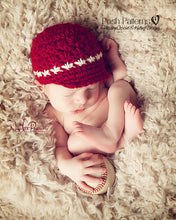 Load image into Gallery viewer, baseball hat crochet pattern