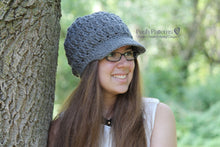 Load image into Gallery viewer, Crochet PATTERN - Crochet Visor Hat Pattern - Crochet Visor Beanie Pattern