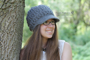 Crochet PATTERN - Crochet Visor Hat Pattern - Crochet Visor Beanie Pattern