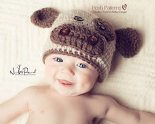 Load image into Gallery viewer, baby cow hat crochet pattern