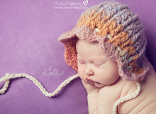 Load image into Gallery viewer, baby bonnet crochet pattern