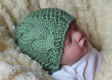 Load image into Gallery viewer, knit cable beanie pattern