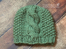 Load image into Gallery viewer, cable hat knitting pattern