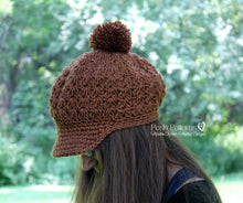 Load image into Gallery viewer, ladies newsboy hat pattern