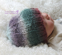 Load image into Gallery viewer, bow stitch hat knitting pattern