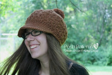 Load image into Gallery viewer, crochet newsboy hat pattern
