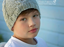 Load image into Gallery viewer, cable hat knitting pattern