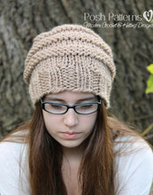 Load image into Gallery viewer, knitting pattern slouchy hat