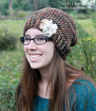 Load image into Gallery viewer, slouchy hat crochet pattern