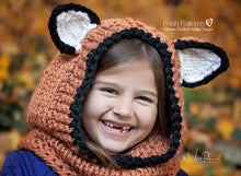 Load image into Gallery viewer, knit fox hood pattern