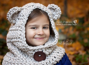 bear hood crochet pattern