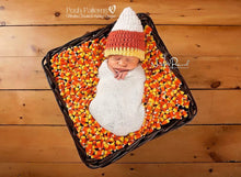 Load image into Gallery viewer, crochet candy corn hat pattern