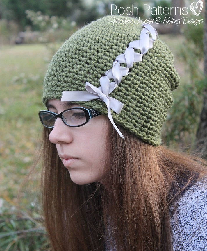Crochet PATTERN - Ribbon Crochet Hat Pattern – Posh Patterns