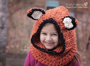 fox hood crochet pattern
