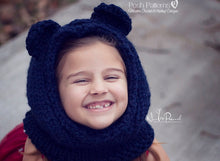 Load image into Gallery viewer, knit bear hood pattern