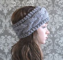 Load image into Gallery viewer, cable headband knitting pattern