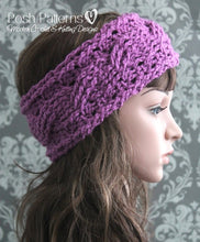 Load image into Gallery viewer, cable headband crochet pattern