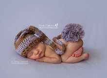 Load image into Gallery viewer, crochet baby stocking hat pattern