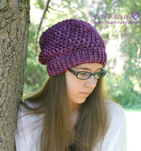 Load image into Gallery viewer, crochet slouchy hat pattern