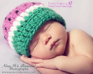crochet watermelon hat pattern