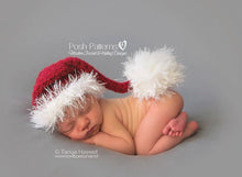 Load image into Gallery viewer, crochet santa hat pattern