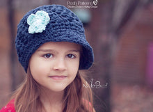 Load image into Gallery viewer, shell newsboy hat crochet pattern