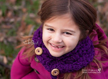 Load image into Gallery viewer, crochet button scarf pattern