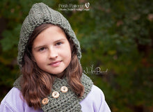 Load image into Gallery viewer, hooded cowl crochet pattern
