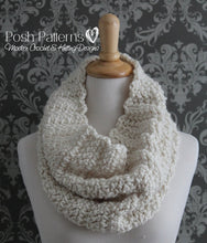 Load image into Gallery viewer, crochet infinity scarf pattern